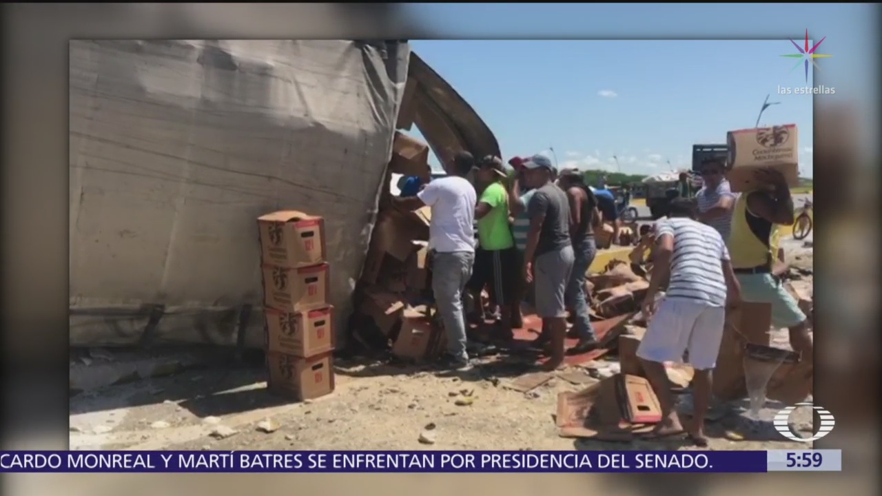 Rapiñan camión de leche en carretera de Campeche-Mérida