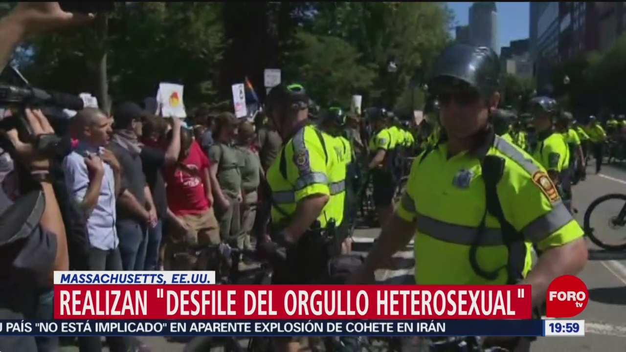 FOTO: Realizan "desfile del orgullo heterosexual" en Massachusetts, EU, 31 Agosto 2019