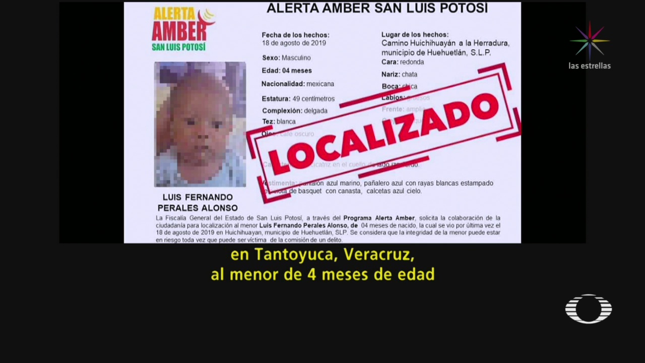 Recuperan en Veracruz a bebé robado en la Huasteca Potosina