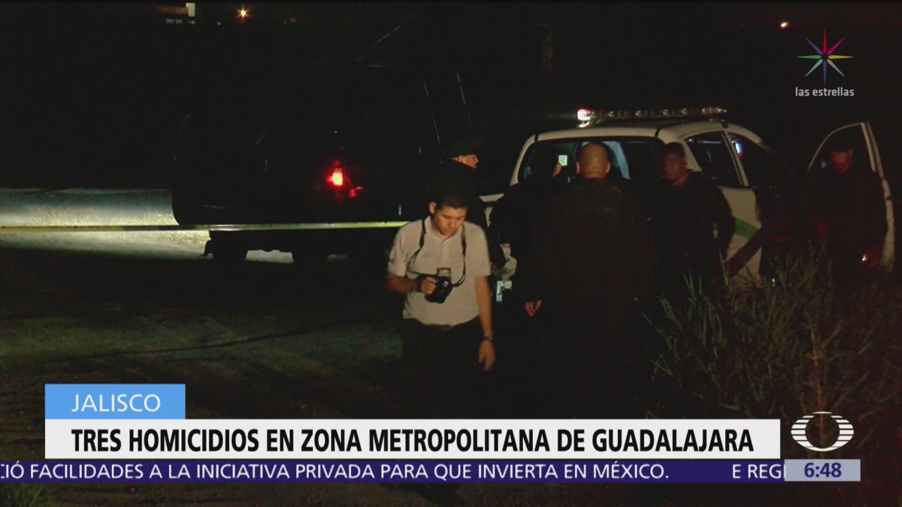 Reportan tres asesinatos en Jalisco