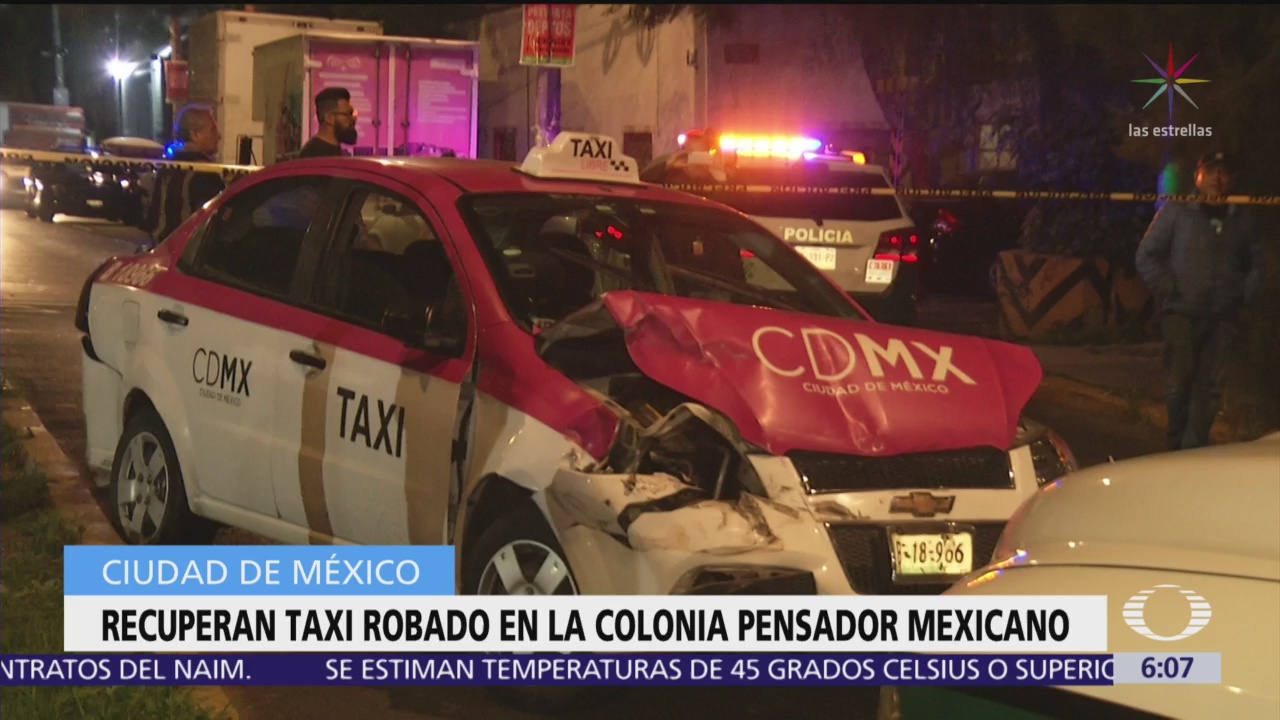 Robo de taxi causa persecución en CDMX