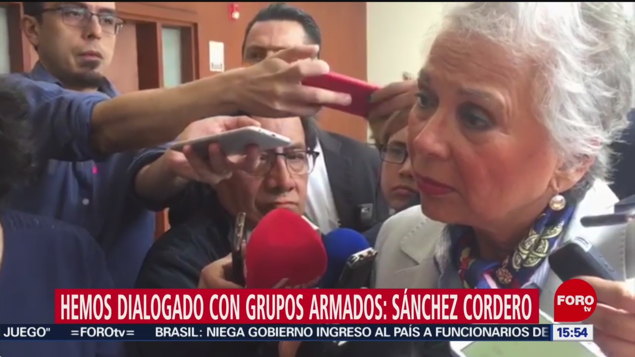 FOTO: Sánchez Cordero Confirma Diálogo Con Grupos Armados