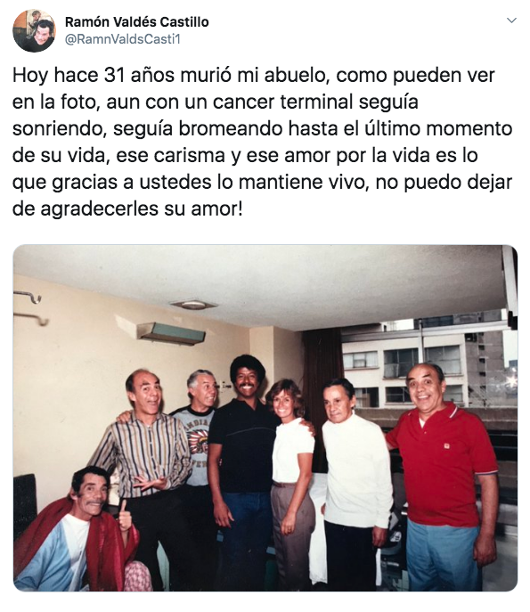 Foto: Tweet don ramón hospital 31 años de muerto. 11 agosto 2019