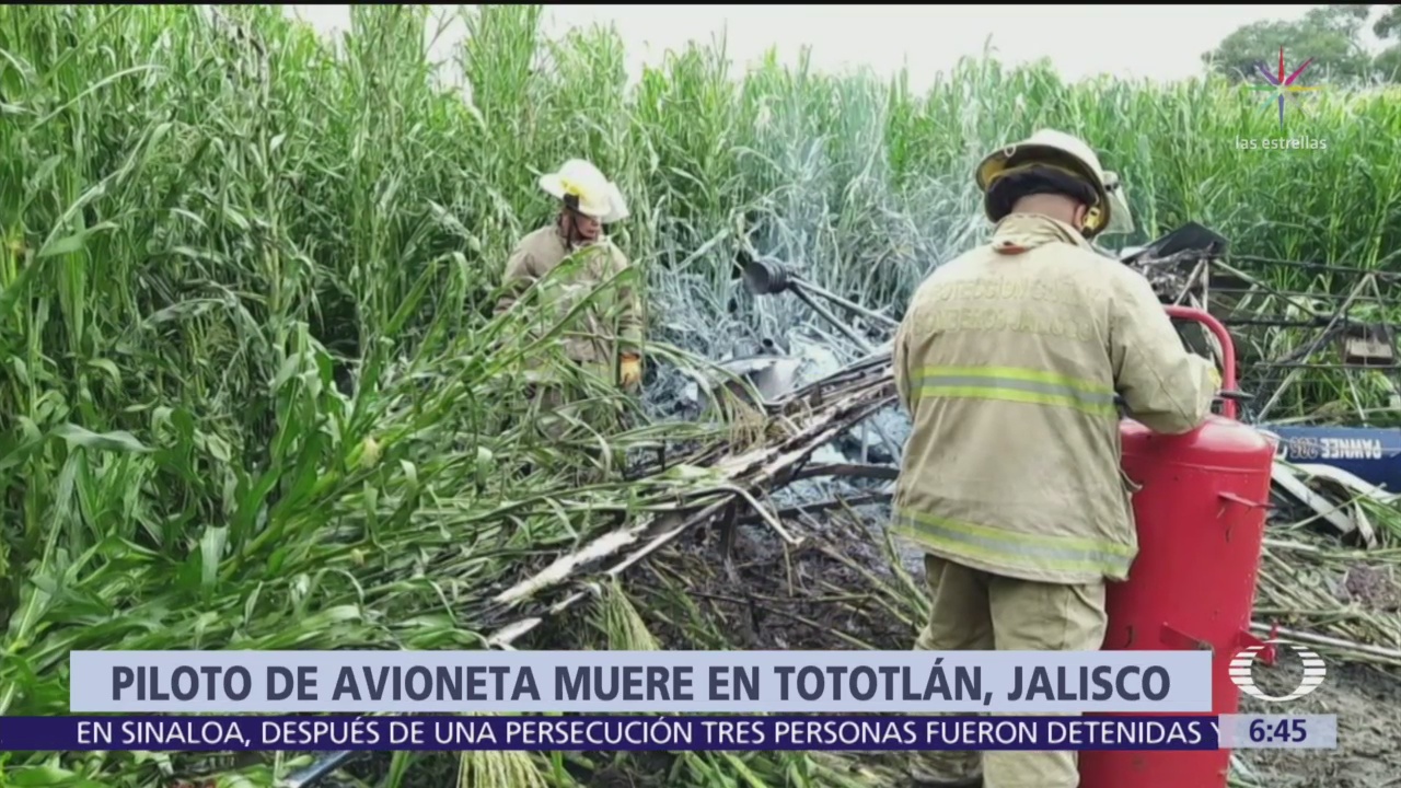 Se desploma avioneta en Tototlán, Jalisco
