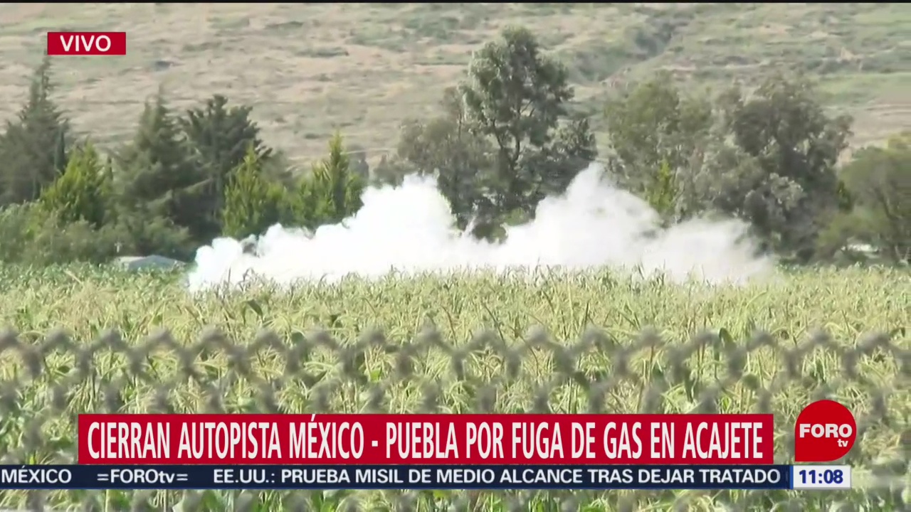 Sigue fuga de gas LP en la autopista México-Puebla