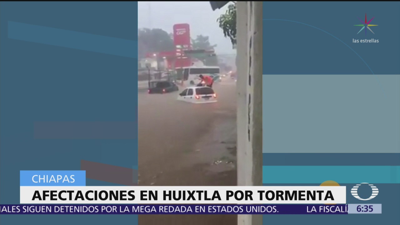 Tormenta deja daños en Huixtla, Chiapas
