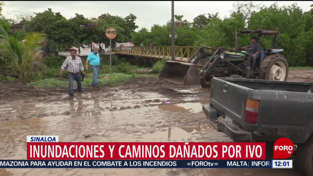 Tormenta 'Ivo' genera inundaciones en Sinaloa