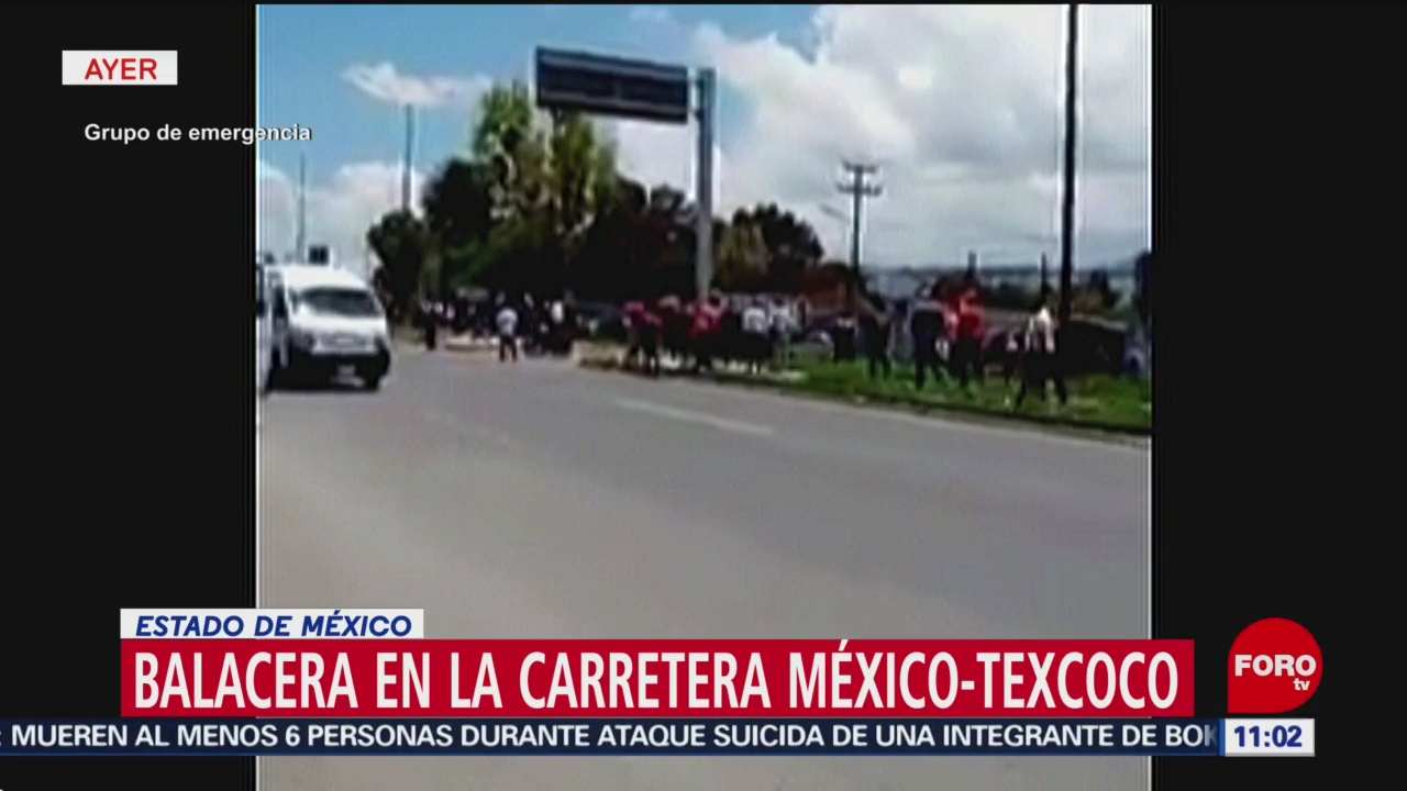 Transportistas se enfrentan a balazos en la carretera México-Texcoco