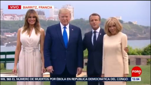 FOTO: Trump aterriza en Biarritz y mantiene primer encuentro con Macron, 24 Agosto 2019