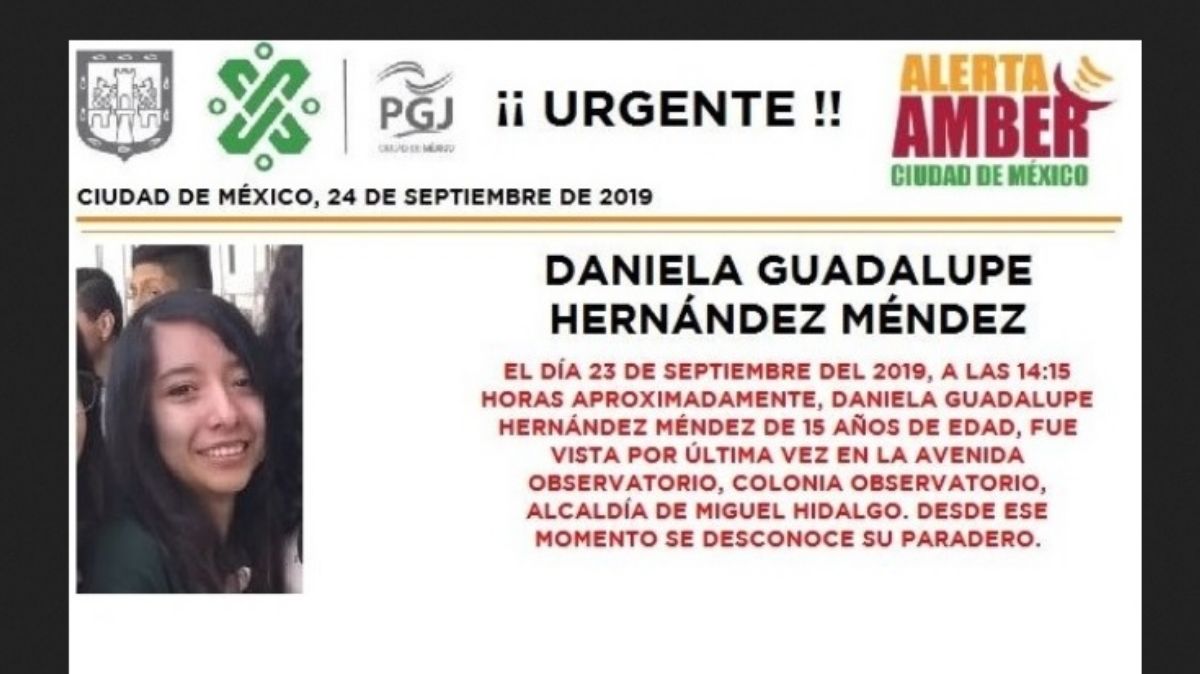 Alerta Amber por Daniela Guadalupe Hernández