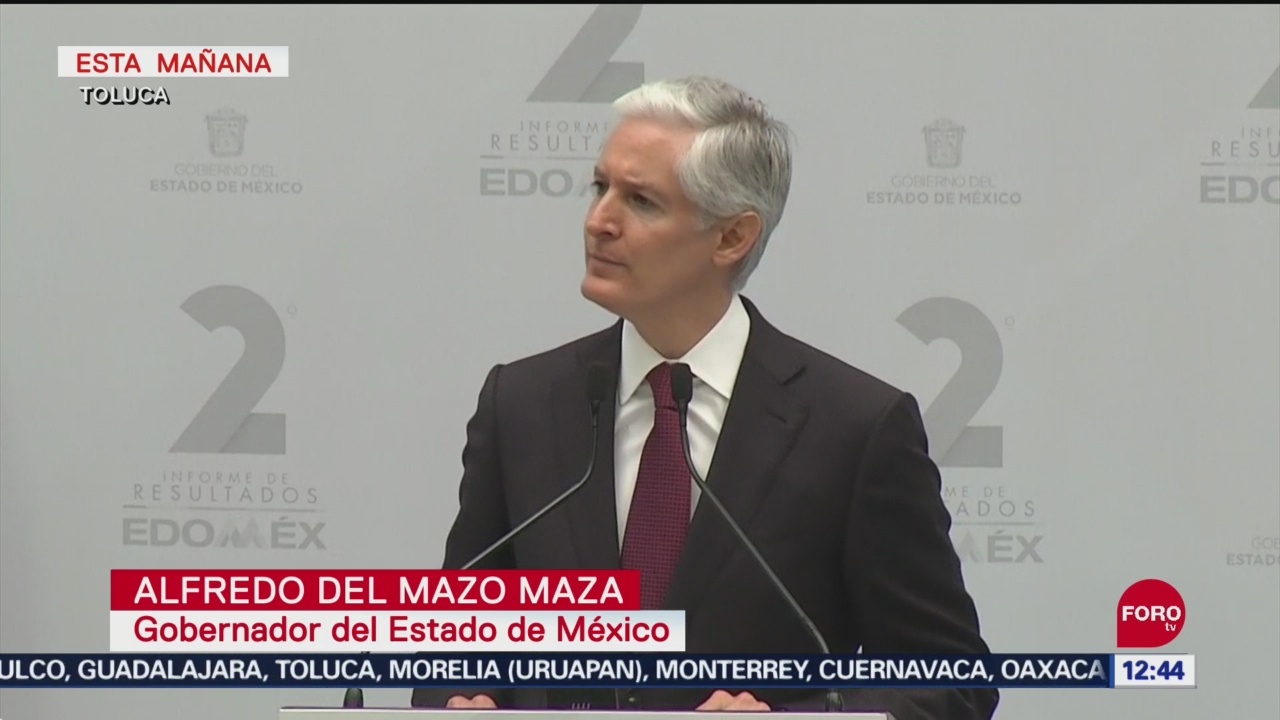 Alfredo del Mazo presenta su segundo informe de Gobierno