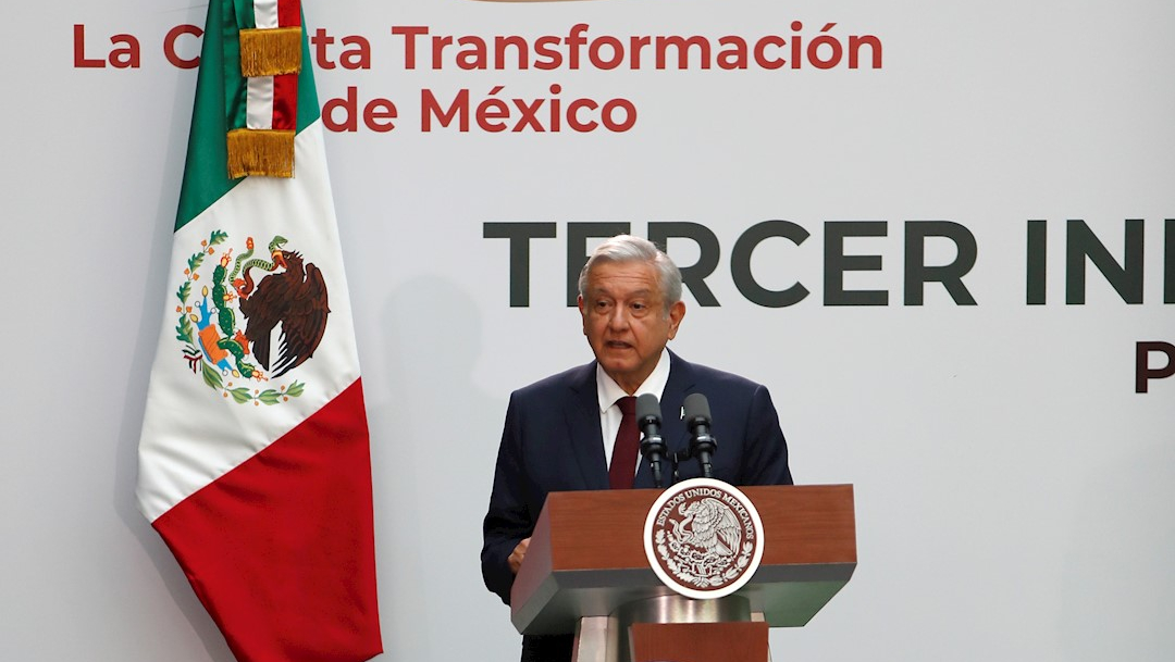 fOTO: El presidente de México, Andrés Manuel López Obrador, presenta su primer informe de gobierno en el Palacio Nacional, 1 septiembre 2019