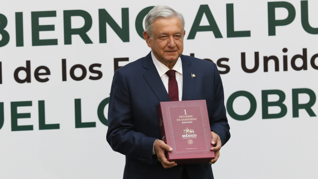 Foto: Andrés Manuel López Obrador, presidente de México, en su mensaje con motivo de su Primer Informe de Gobierno, el 1 de septiembre de 2019 (Moisés Pablo/Cuartoscuro.com)