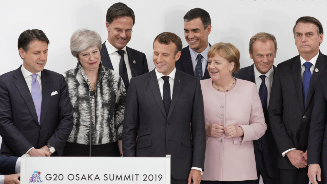 Foto: Líderes mundiales en la pasada reunión del G20 en Osaka, Japón, 1 de septiembre de 2019 (AP,archivo)