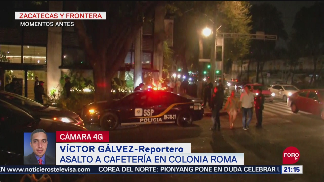 Foto: Se despliega movilización policiaca en la colonia Roma por el asalto en una cafetería ubicada en la calle Zacatecas, cerca de la avenida Cuauhtémoc 27 Septiembre 2019