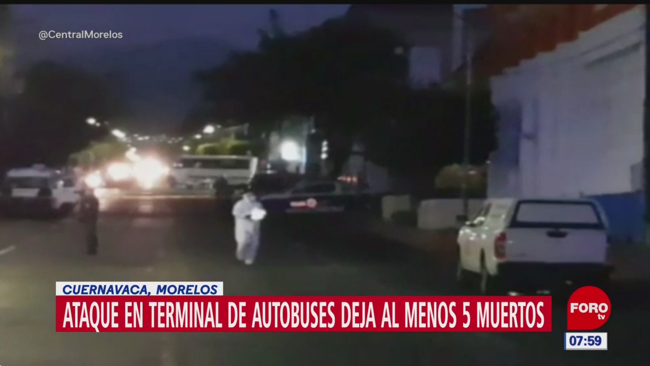 Ataque en terminal de autobuses deja 5 muertos en Cuernavaca, Morelos