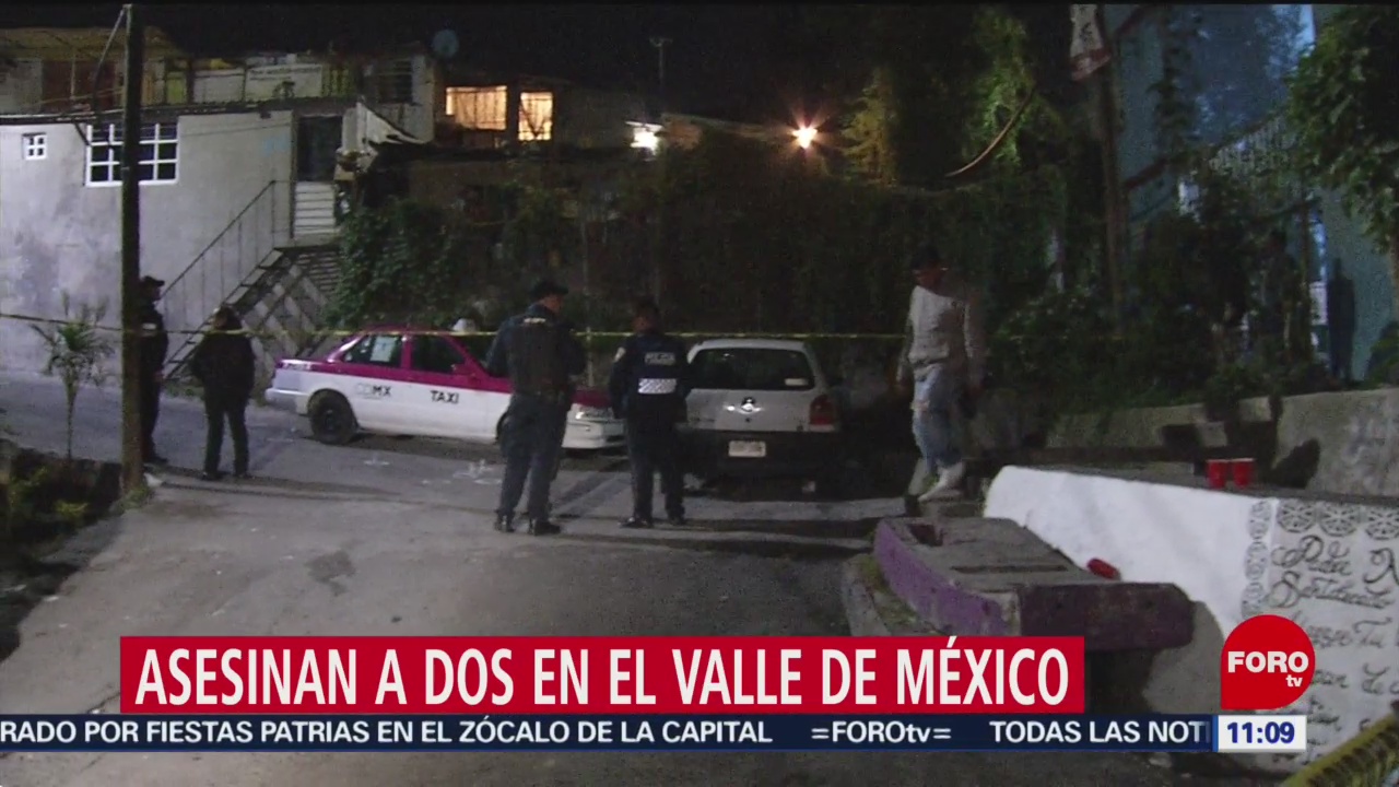 Balaceras en Valle de México dejan dos muertos y una mujer herida