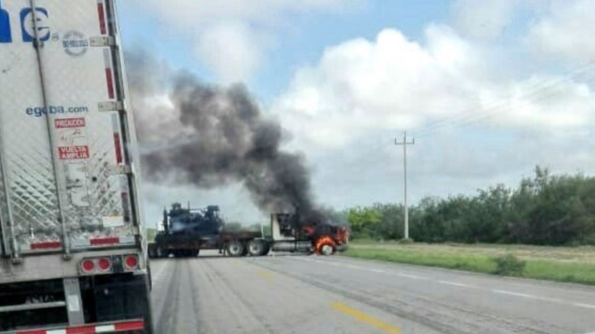 Bloqueo en carretera de Tamaulipas
