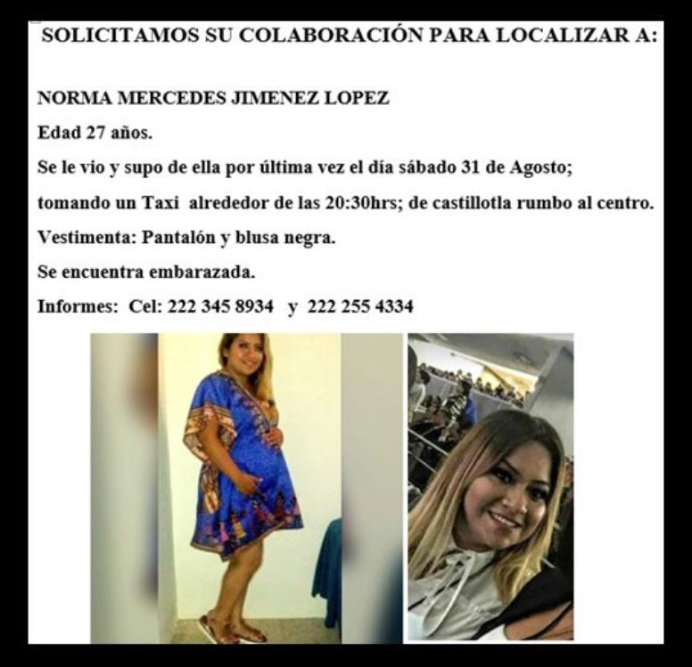 FotoBuscan a embarazada que abordó taxi en Puebla y desapareció 4 septiembre 2019