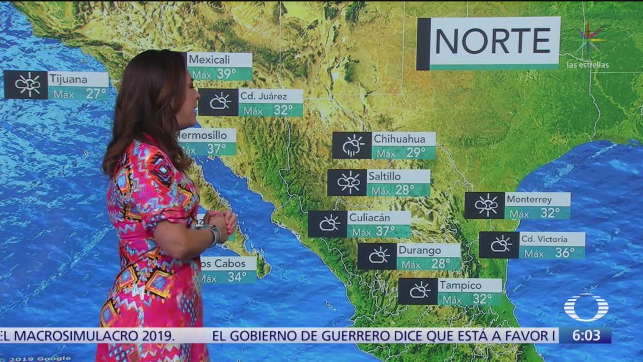 canales de baja presion provocaran lluvias en mexico