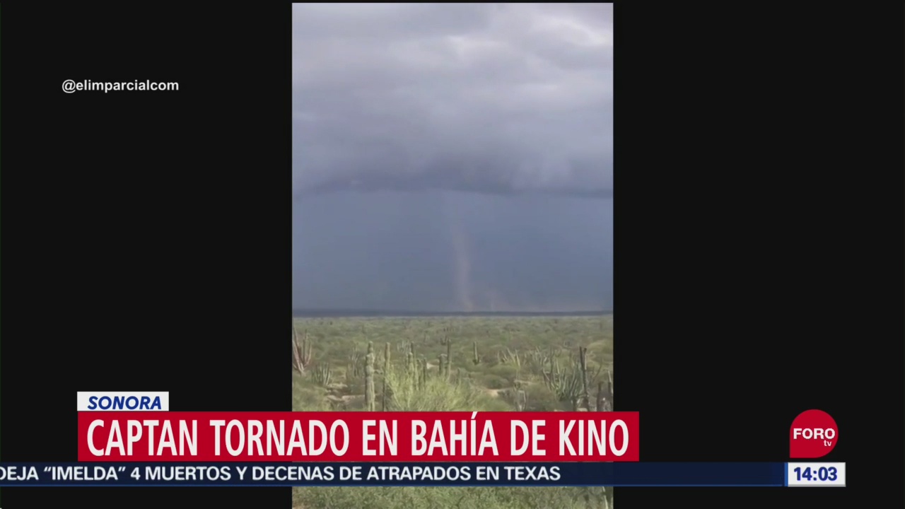 Captan en video la formación de tornado en Sonora