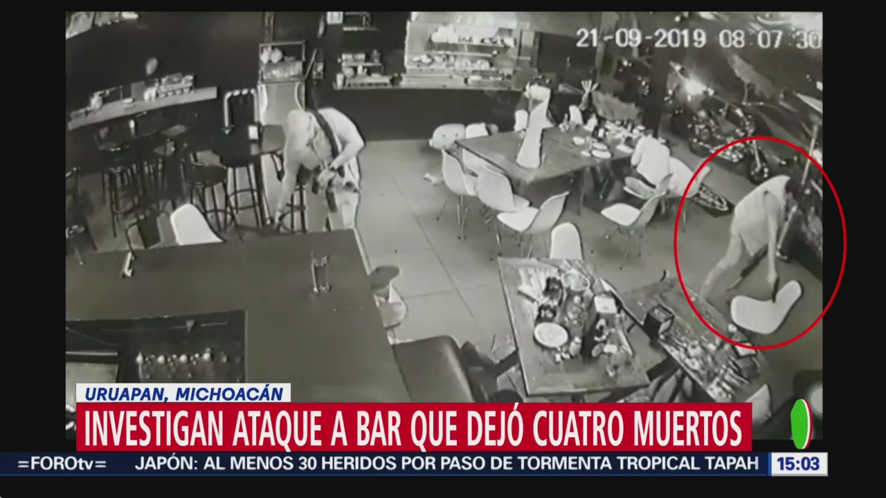 FOTO: Captan Momento Ataque Bar Uruapan