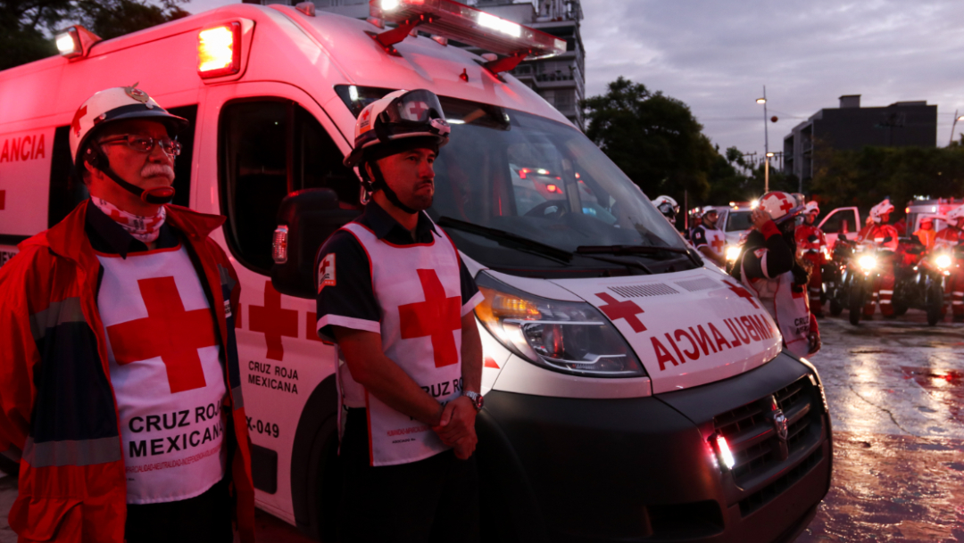 Cruz Roja Mexicana realiza ceremonia por víctimas de sismos de 1985 y 2017