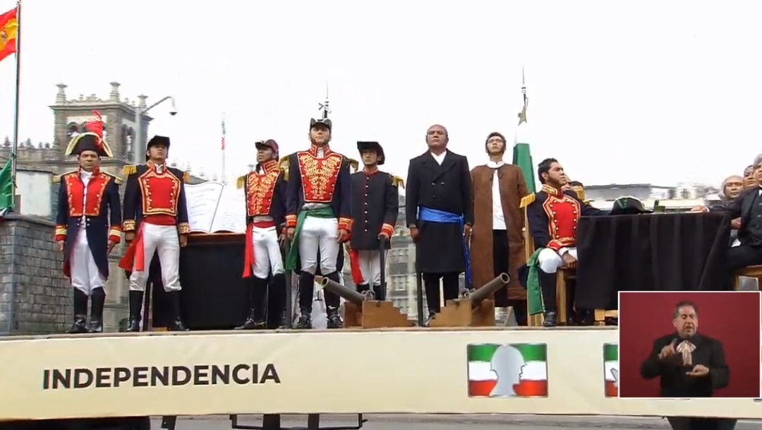 FOTO Carro alegórico que representa Independencia de México en desfile militar del 16 de septiembre (YouTube)