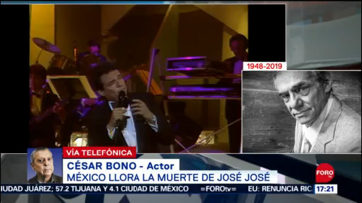 FOTO: César Bono fue una de las últimas personas en ver con vida a José José, 28 septiembre 2019