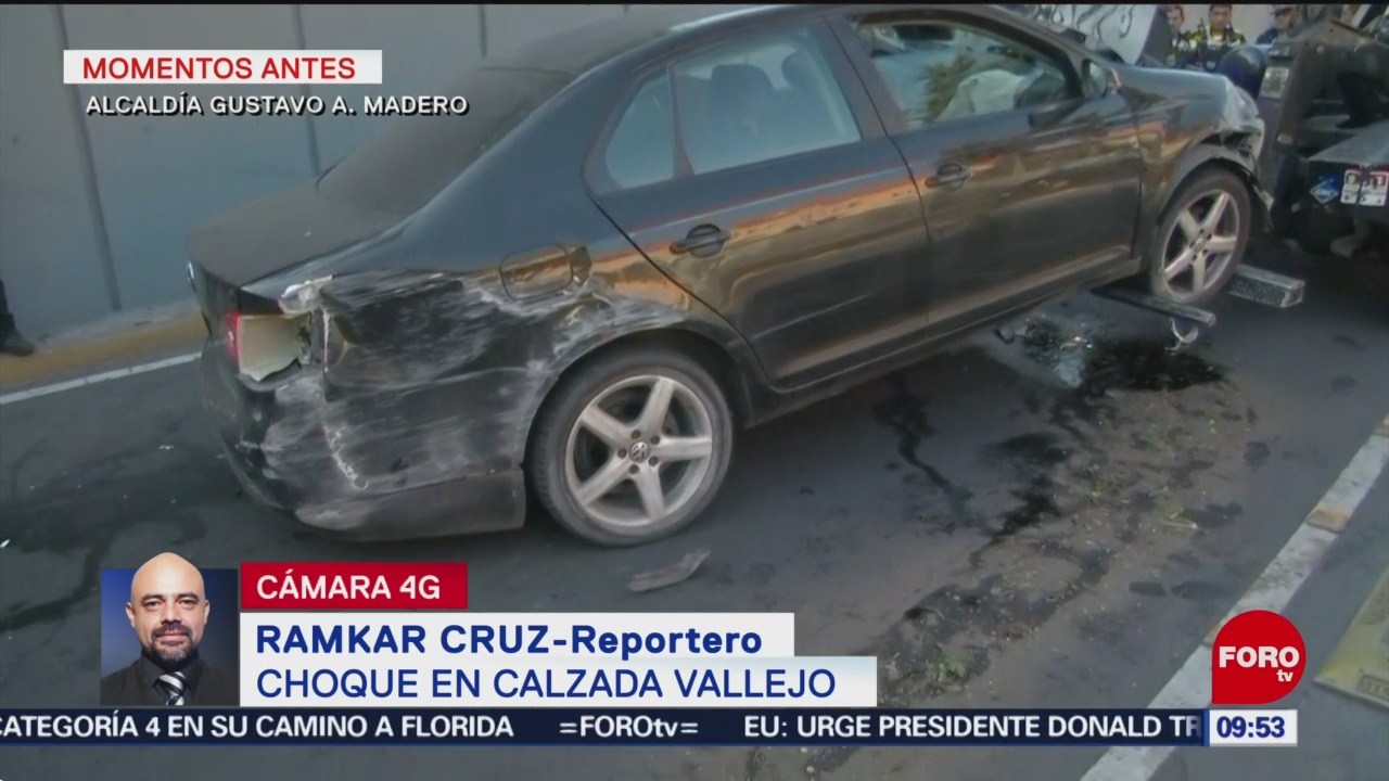 FOTO: Choca automovilista en Calzada Vallejo tras quedarse dormido, 1 septiembre 2019
