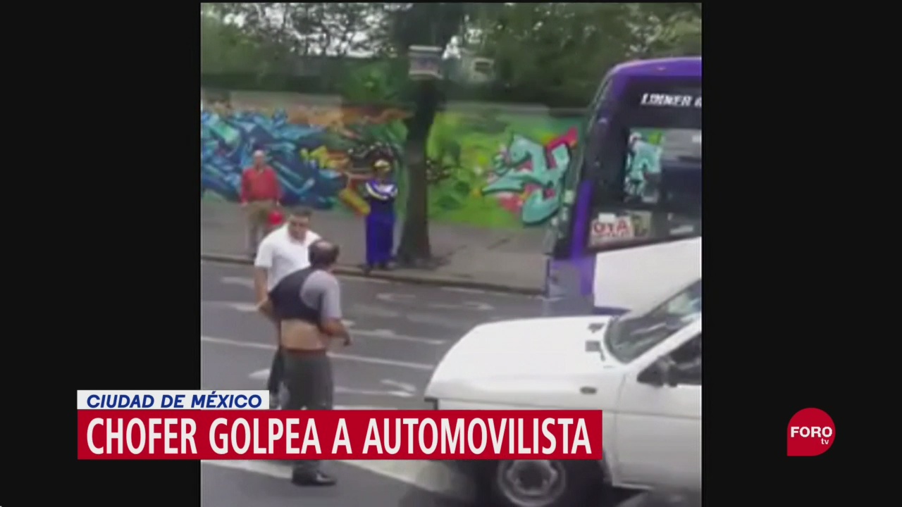FOTO: Video Chofer Transporte Público Golpea Conductor