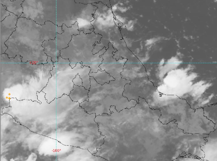 Foto: La imagen de satélite muestra cielo nublado en el centro del país, 14 septiembre 2019