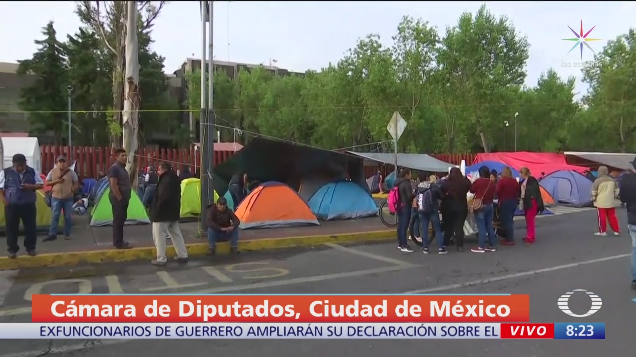 CNTE mantiene campamento en inmediaciones de San Lázaro