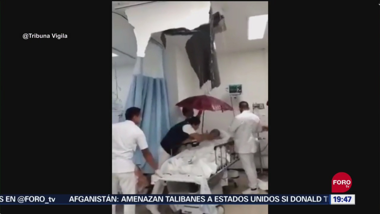 Colapsa techo de hospital en Sinaloa