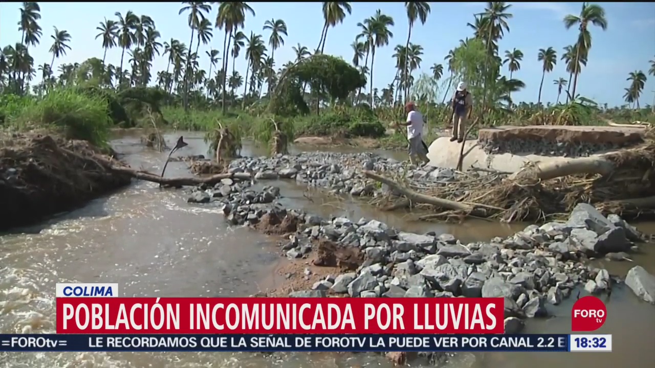 Foto: Comunidad El Centinela Incomunicada Fuertes Lluvias Colima 24 Septiembre 2019
