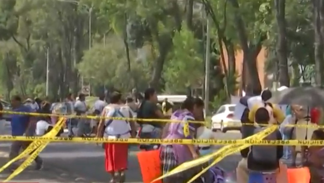 Foto: Comunidades indígenas bloquean calzada México-Coyoacán, 5 de septiembre de 2019, Ciudad de México