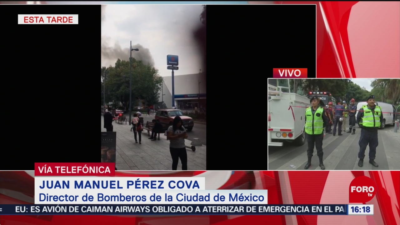 Foto: Controlado incendio plaza comercial Polanco CDMX
