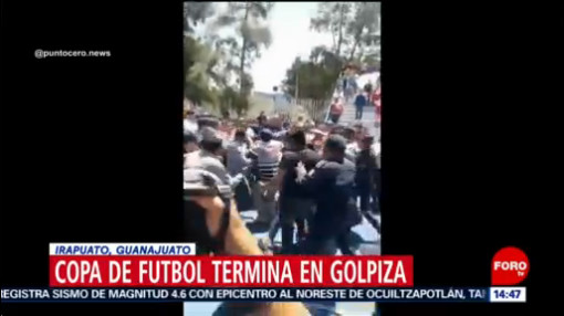 FOTO: Copa de futbol termina en golpiza en Irapuato, 1 septiembre 2019