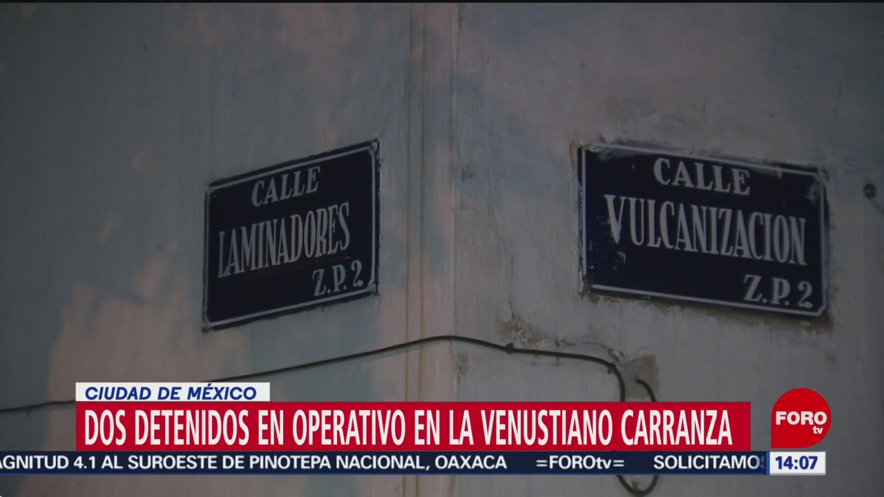 FOTO: Detienen a dos en operativo en Venustiano Carranza, 7 septiembre 2019