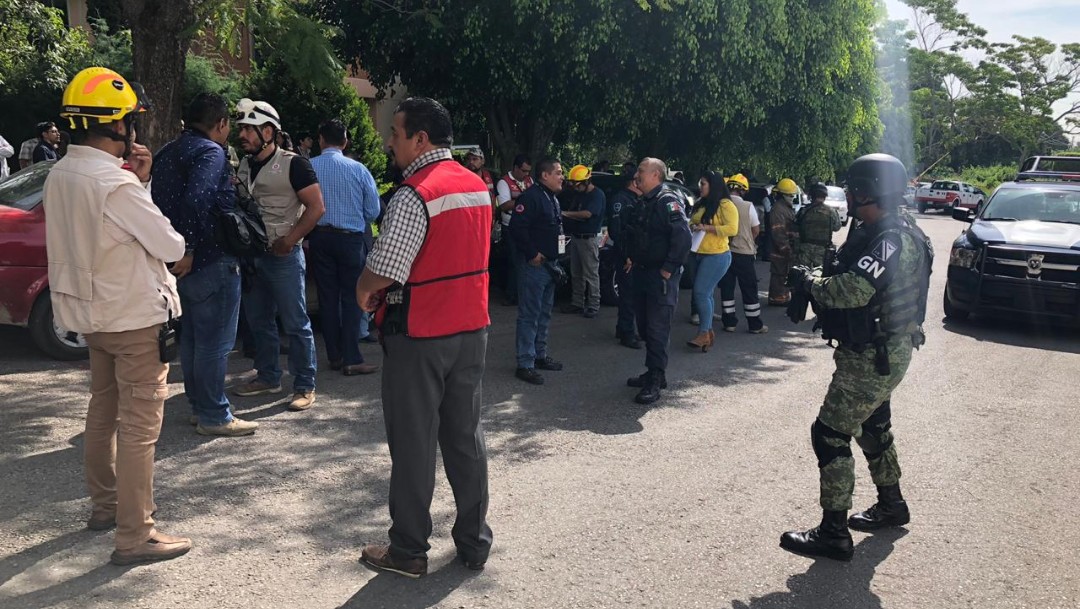 Foto: Autoridades de todos los niveles atendieron la emergencia, 5 de septiembre de 2019 (Twitter)