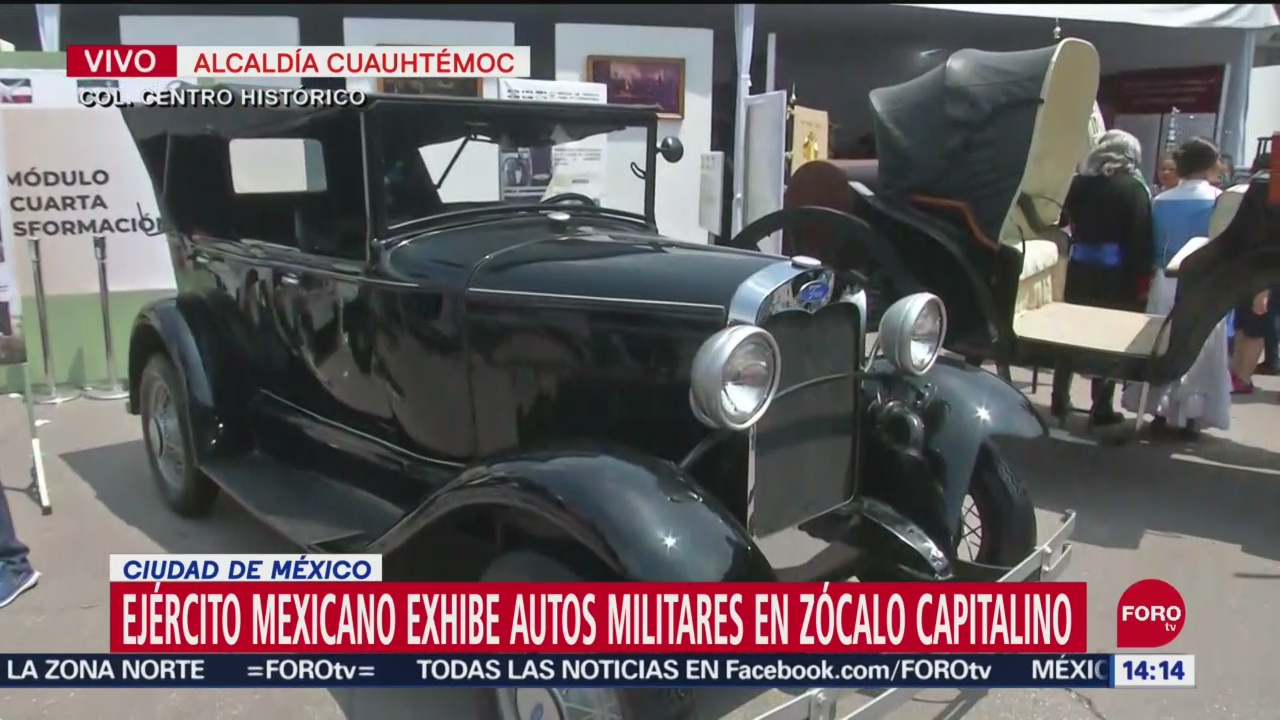 FOTO: Ejército exhibe autos militares en el Zócalo, 16 septiembre 2019