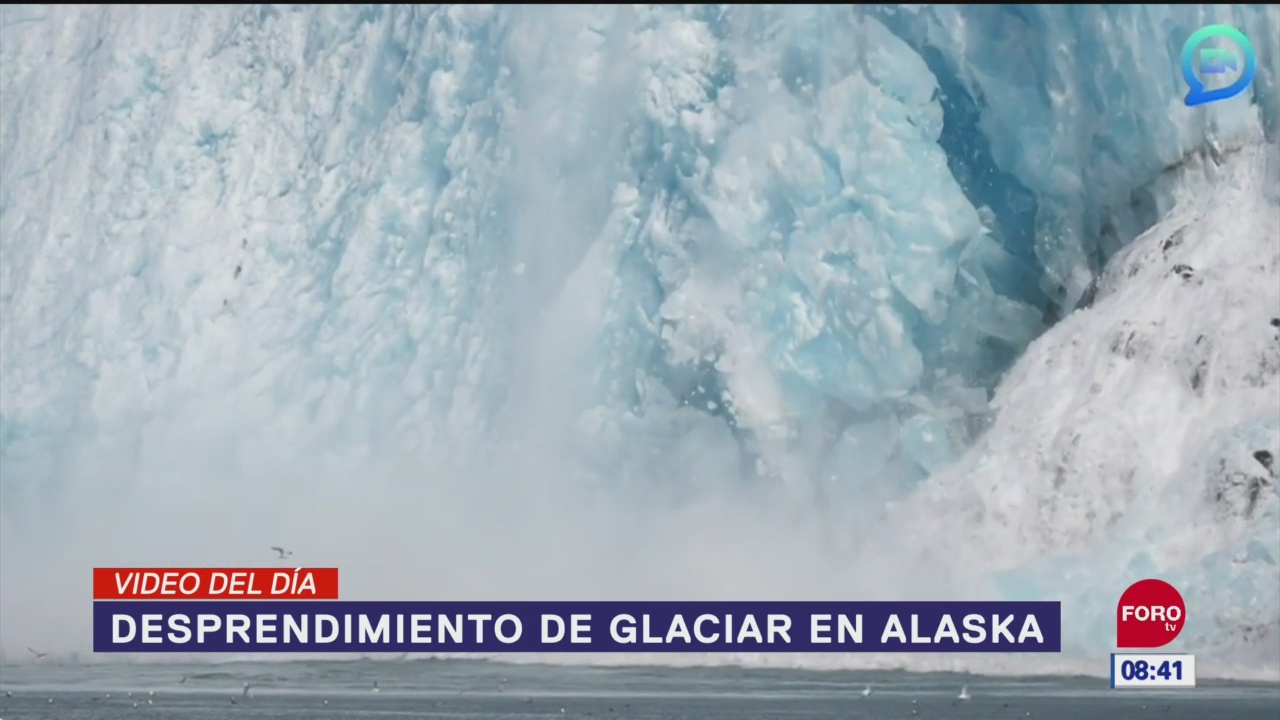 #ElVideodelDía: Desprendimiento de glaciar en Alaska