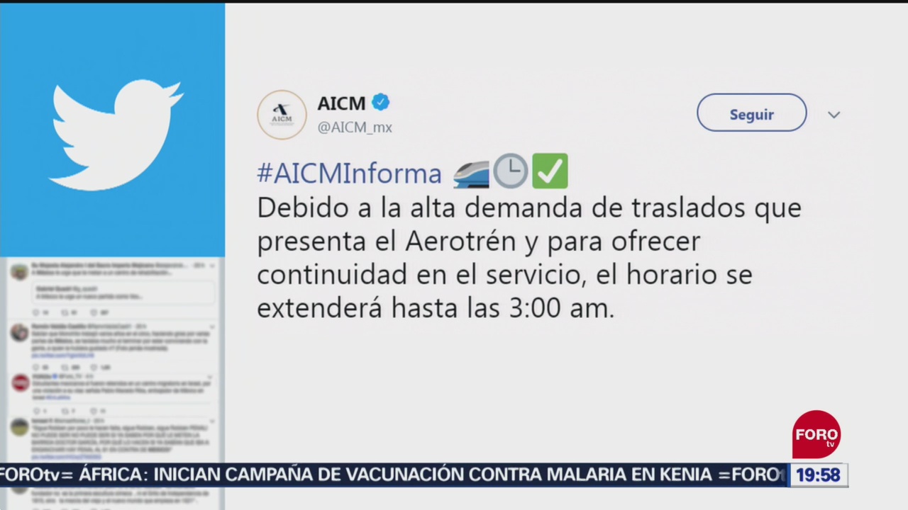 FOTO: Extienden horario de Aerotrén del AICM, 13 SEPTIEMBRE 2019
