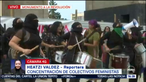 FOTO: Feministas Protestan Monumento Revolución Contra Violencia Genero