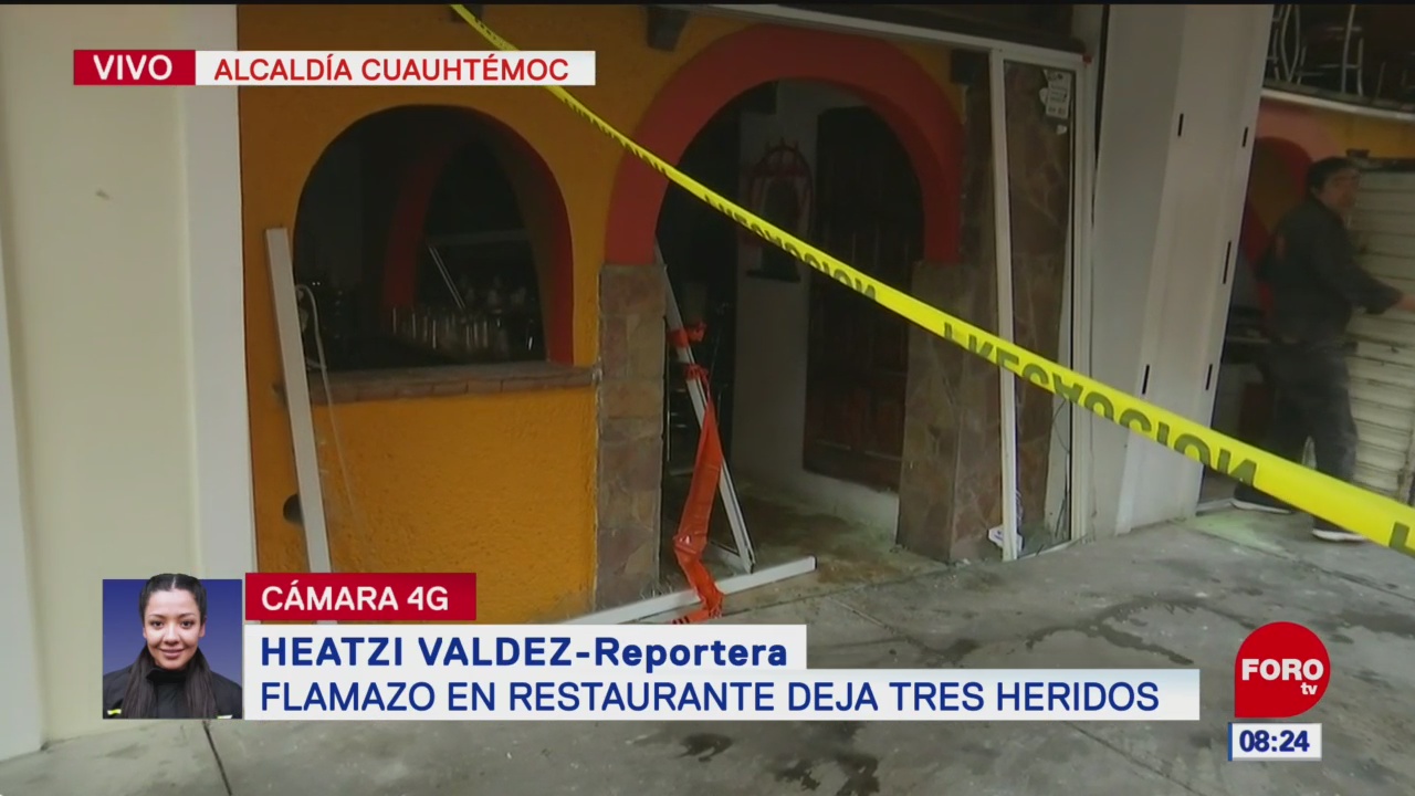 Flamazo deja tres heridos en alcaldía Cuauhtémoc