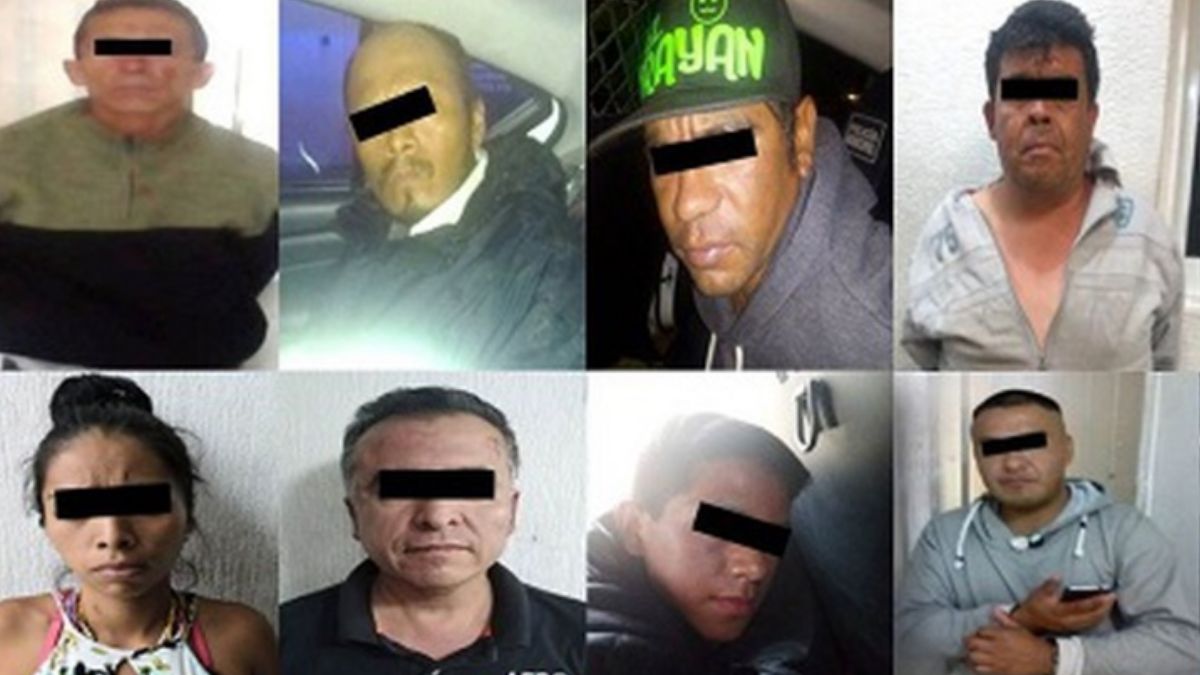 Foto: Persona detenidas durante el “Operativo Usuario” en Tlalnepantla, Estado de México. Facebook/CGSP