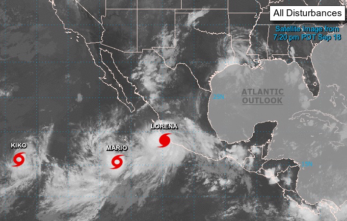 'Lorena' se convierte en huracán categoría 1, en costas de Manzanillo