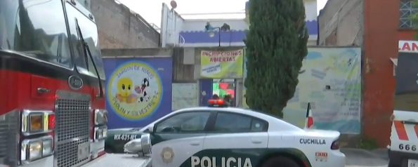 FOTO Fuga de gas deja 5 niños intoxicados en kínder de CDMX (Noticieros Televisa)
