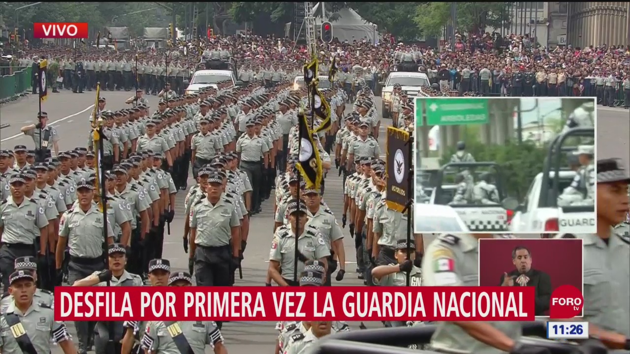 FOTO: Guardia Nacional participa en desfile militar del 16 de septiembre, por primera vez, 16 septiembre 2019