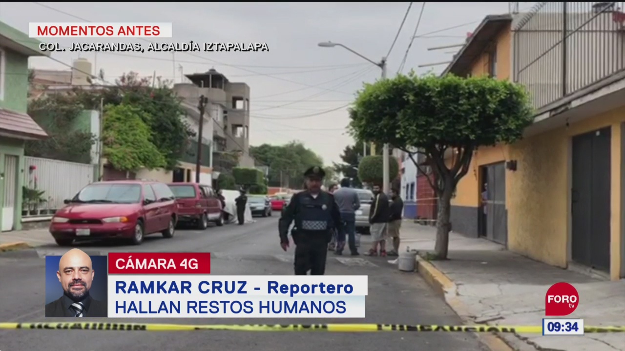 Hallan restos humanos en calles de Iztapalapa